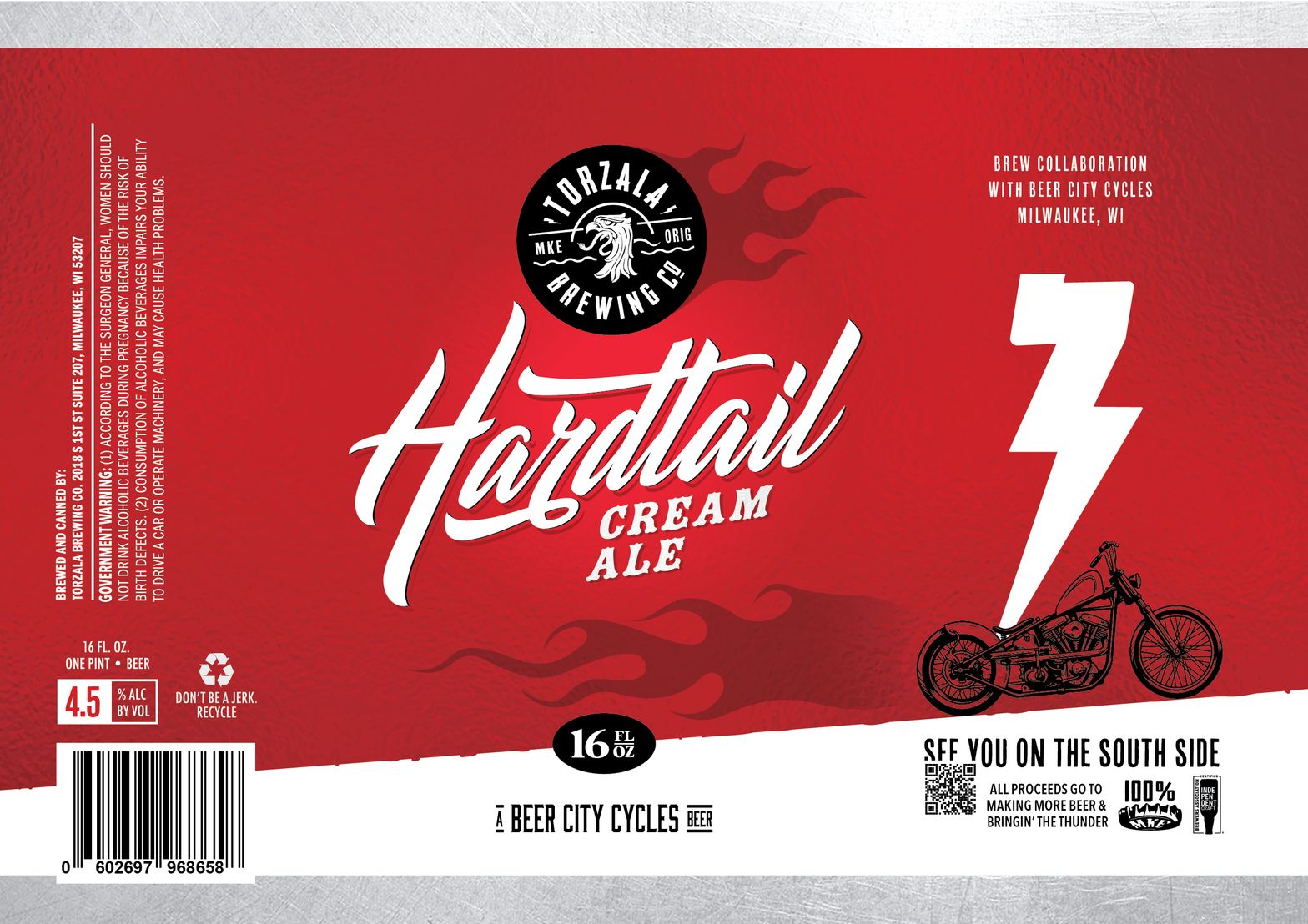 Hardtail Cream Ale label