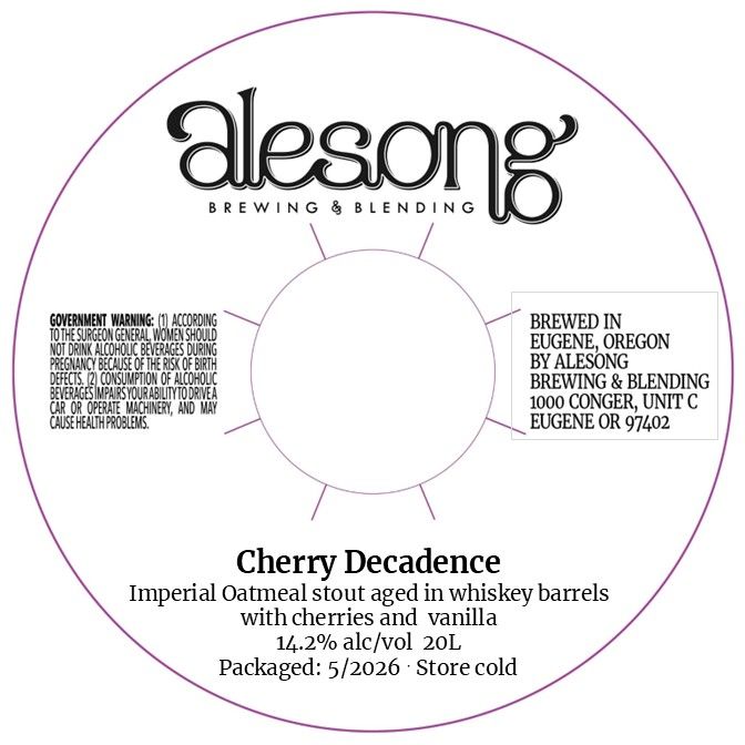 Cherry Decadence label