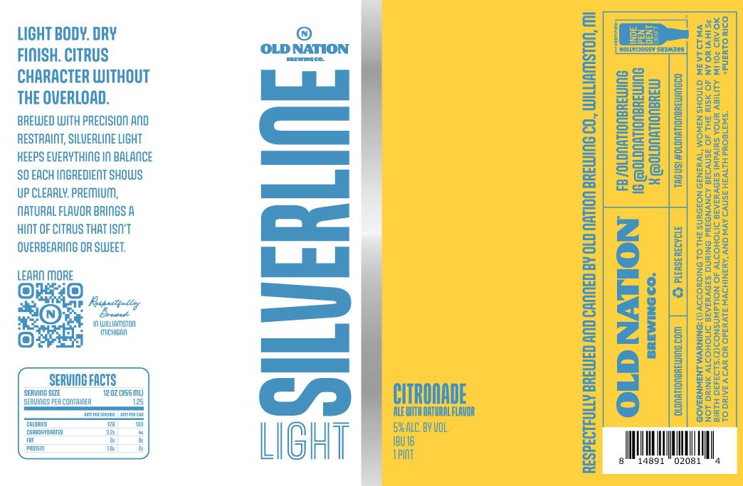 Silverline Light Citronade label