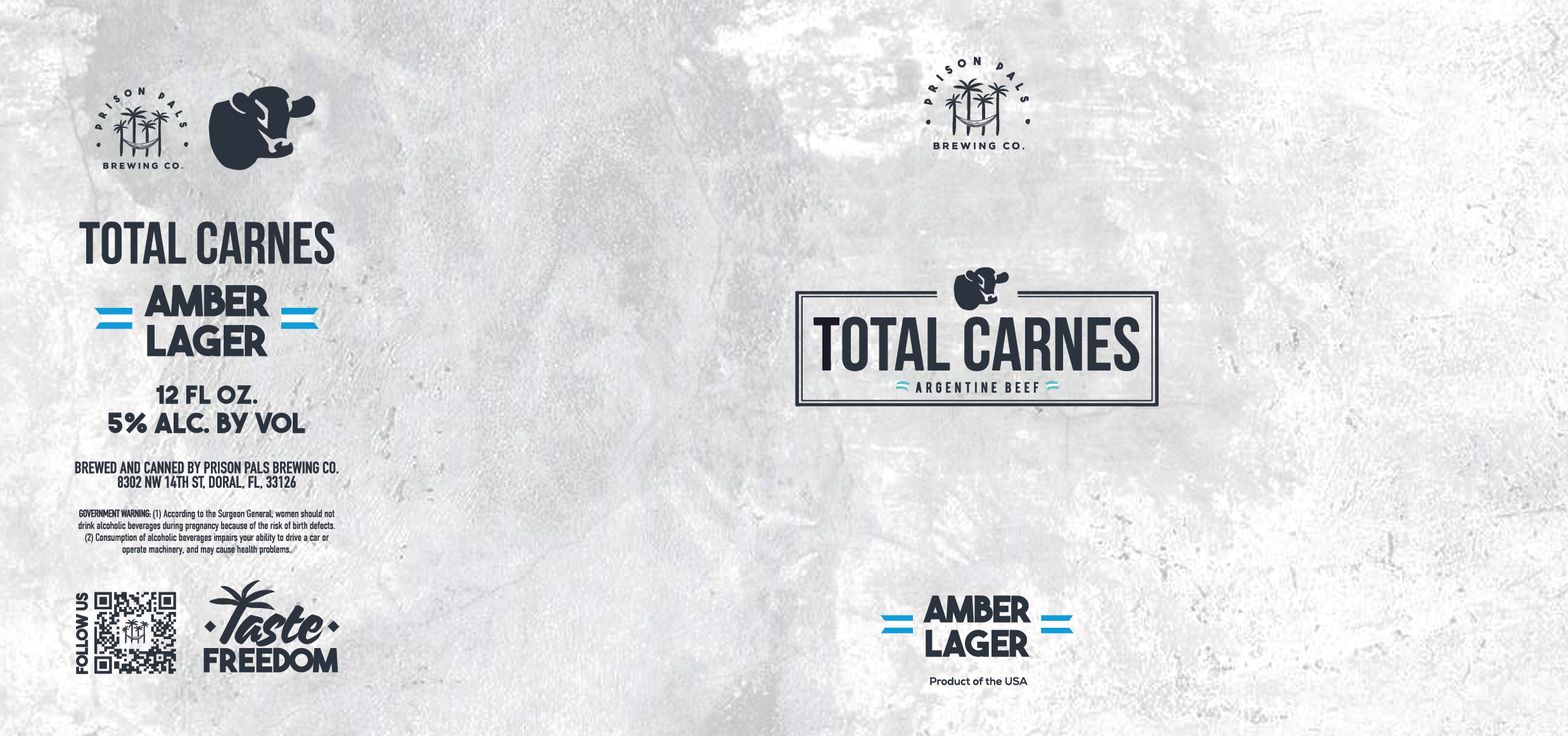 Total Carnes Amber Lager label