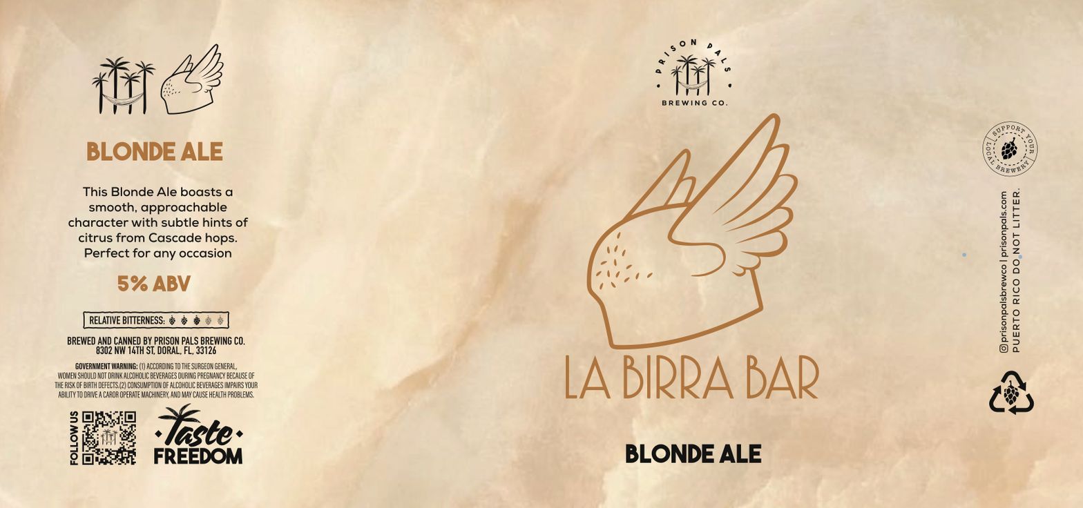La Birra Bar Blonde Ale label