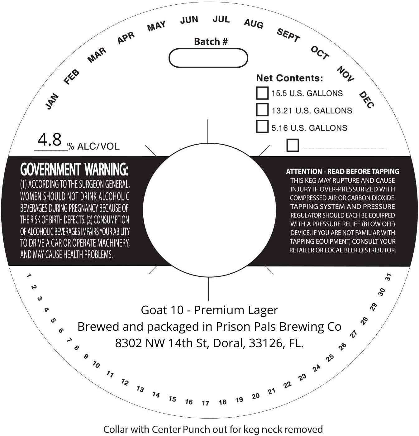 Goat 10 - Premium Lager label