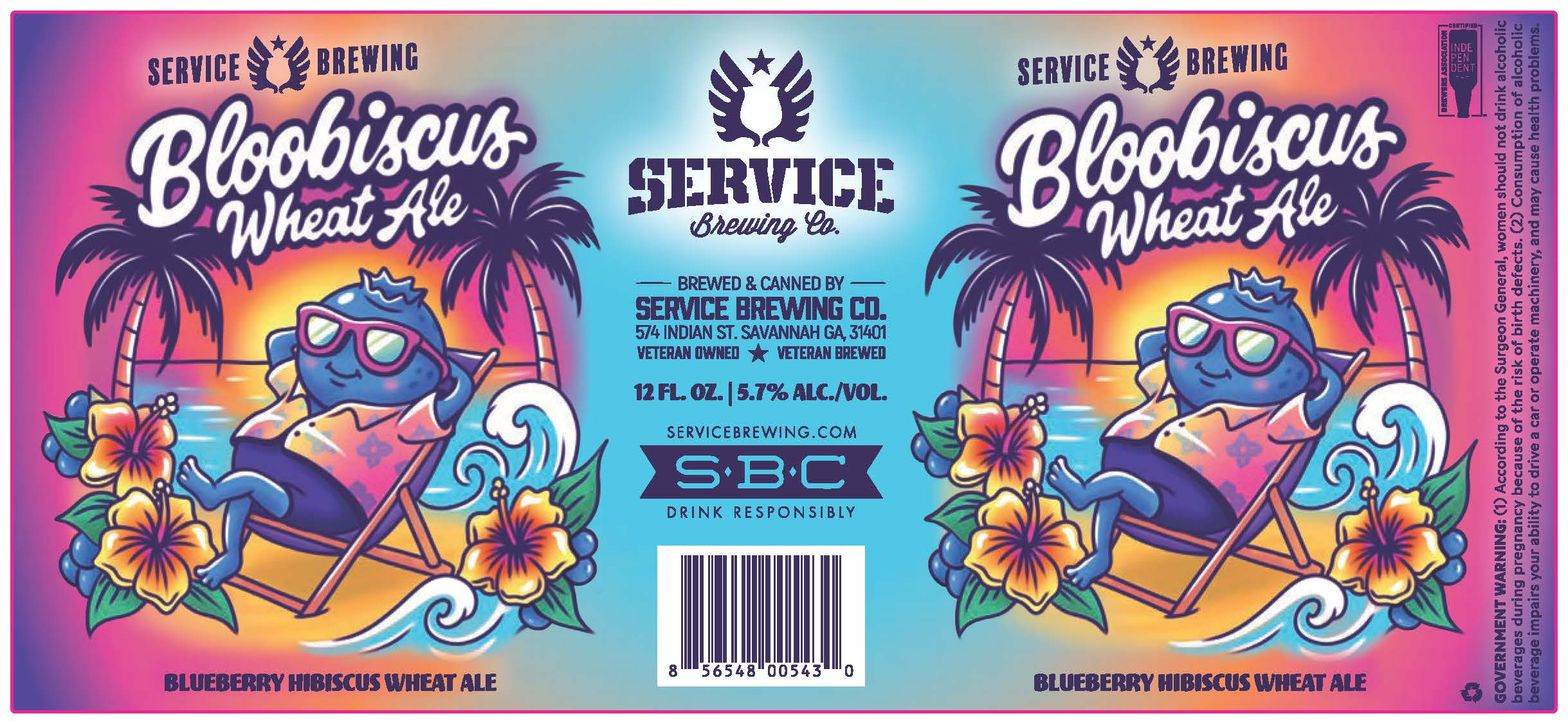 Bloobiscus Wheat Ale label
