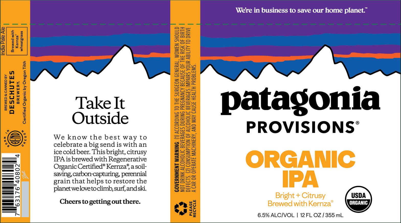 Patagonia Provisions Organic IPA label