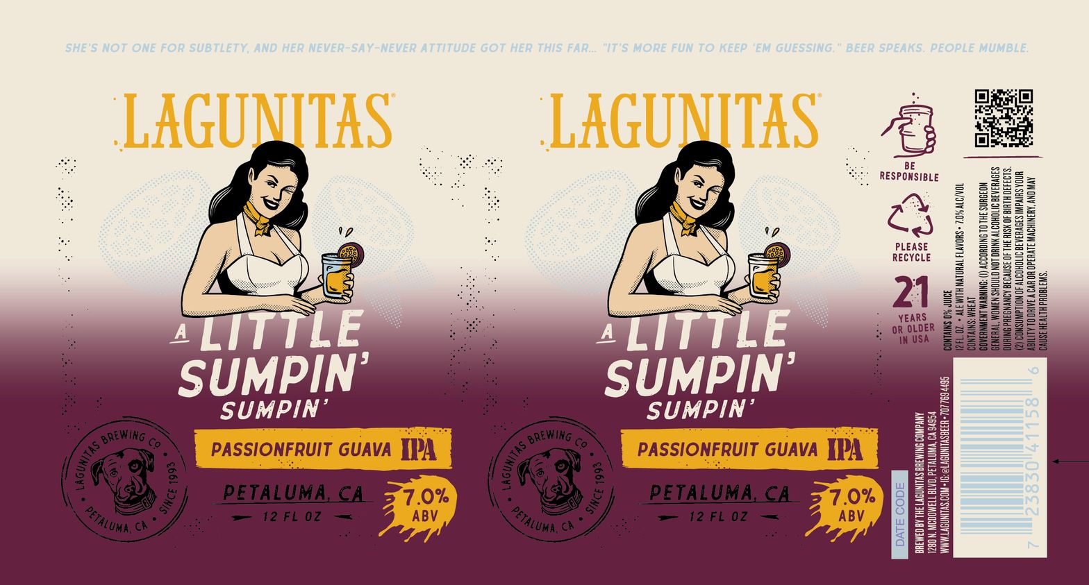 A Little Sumpin' Sumpin' Passionfruit Guava label