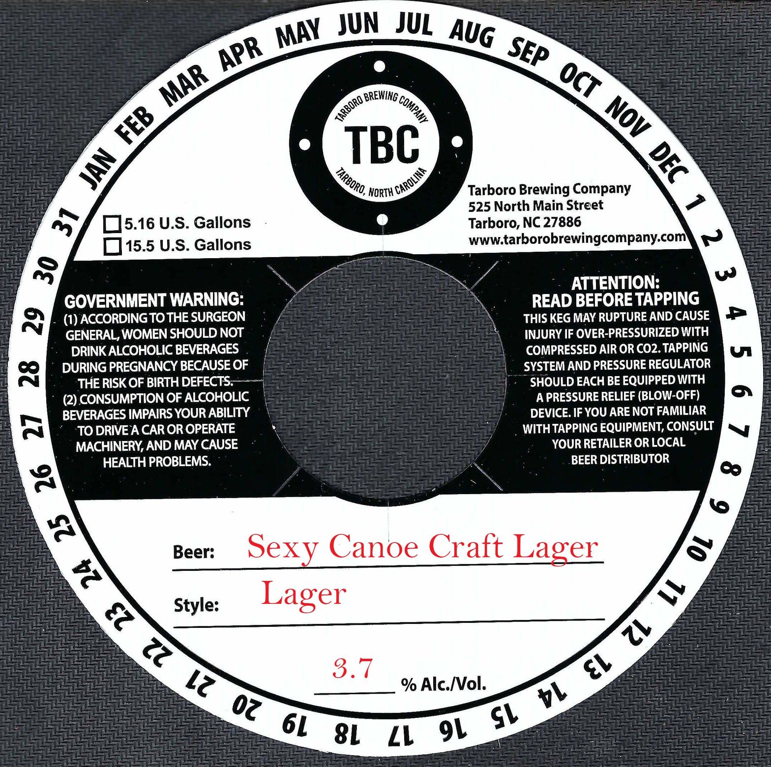 Sexy Canoe Craft Lager label