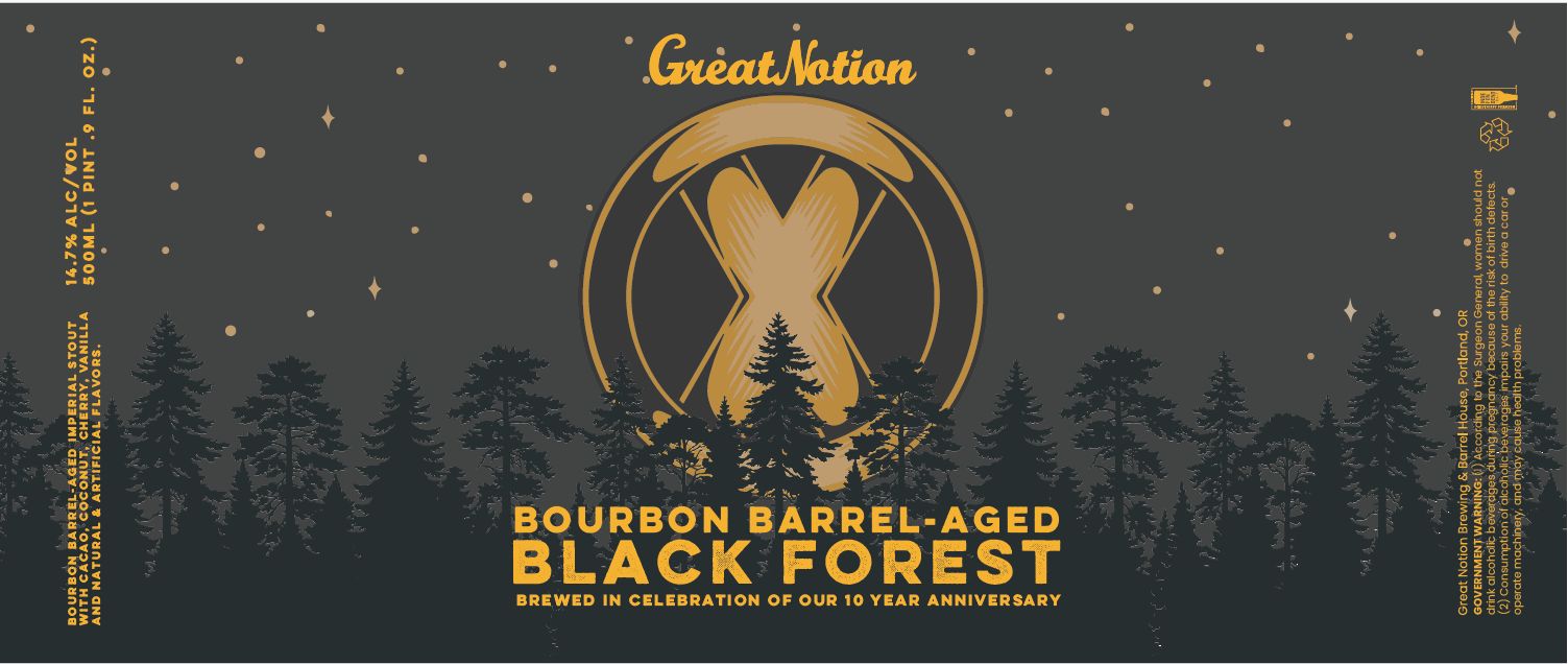 Bourbon Barrel-Aged Black Forest label