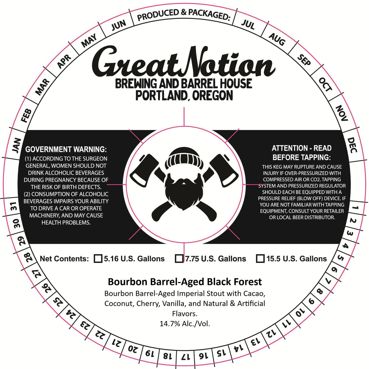 Bourbon Barrel-Aged Black Forest label