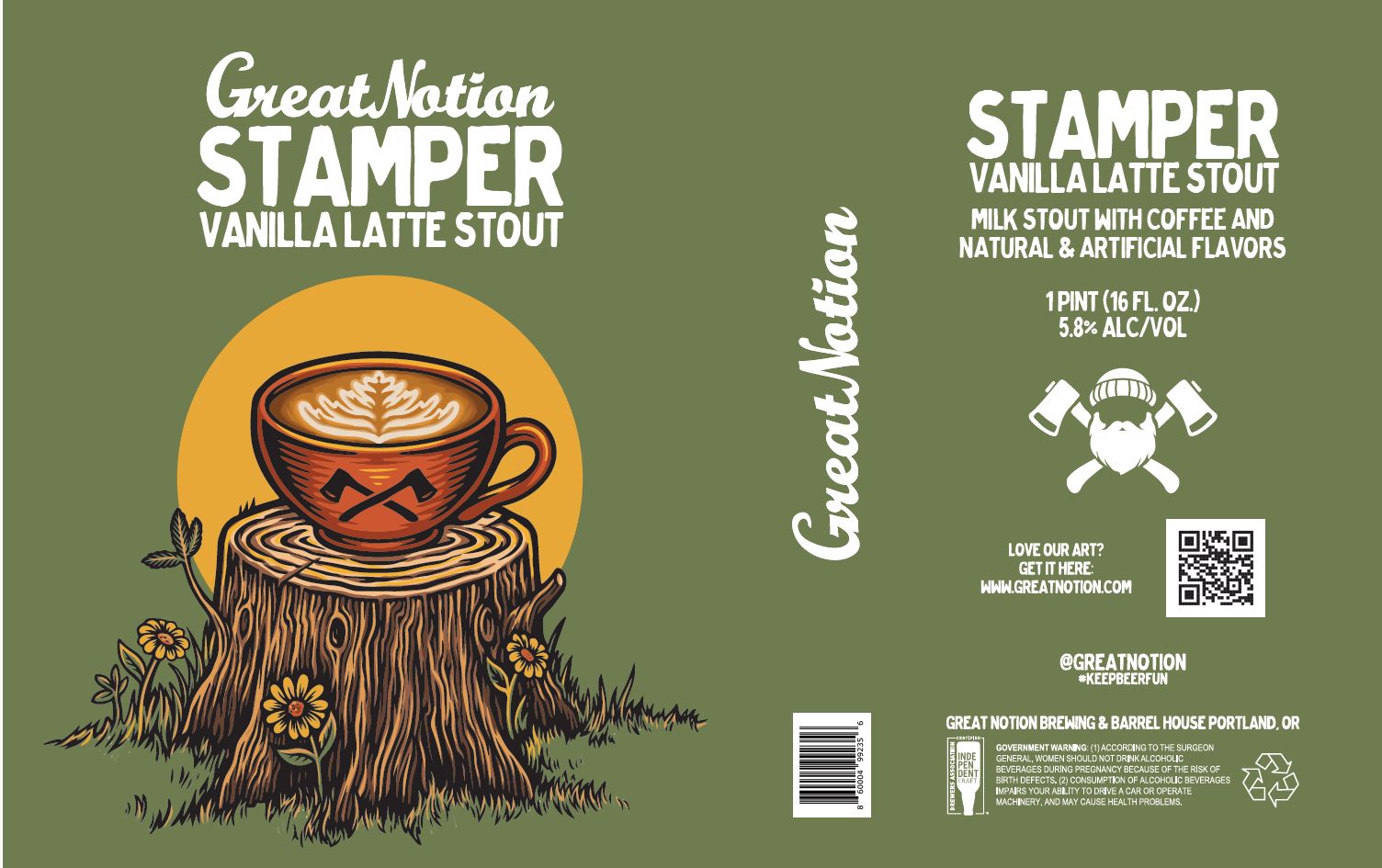 Stamper Vanilla Latte Stout label