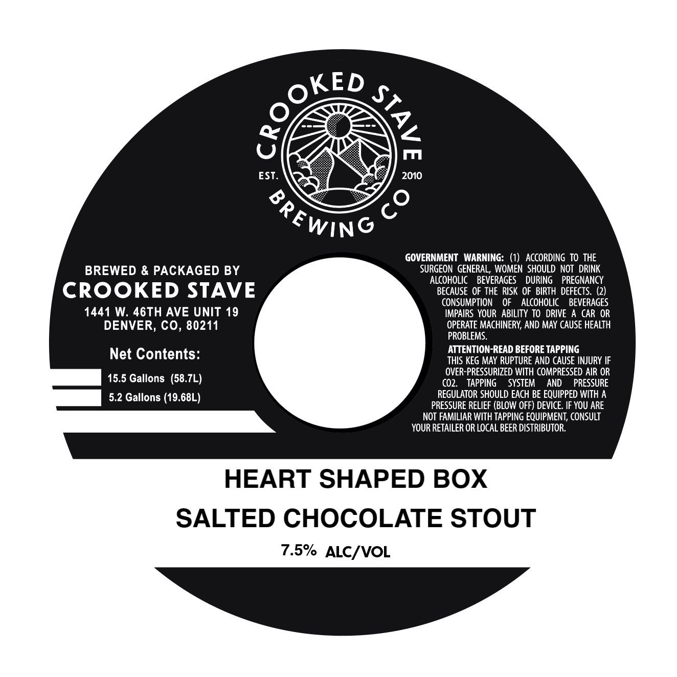 Heart Shaped Box Salted Chocolate Stout label