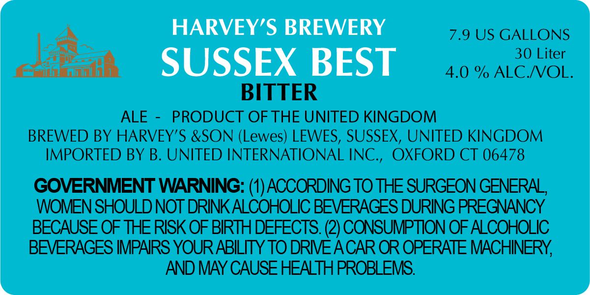 Sussex Best Bitter label