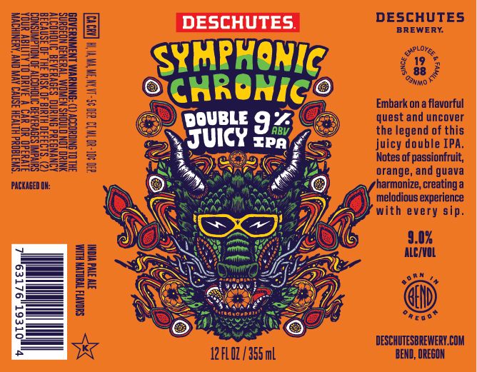 Symphonic Chronic Double Juicy IPA label
