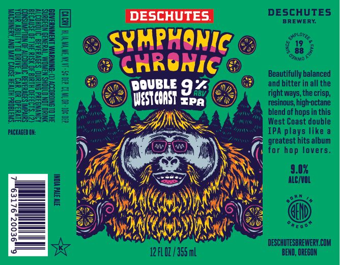 Symphonic Chronic Double West Coast IPA label