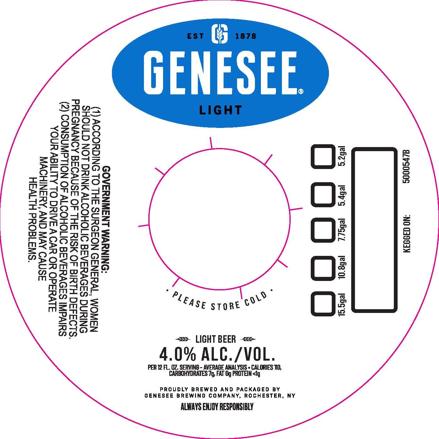 Genesee Light label