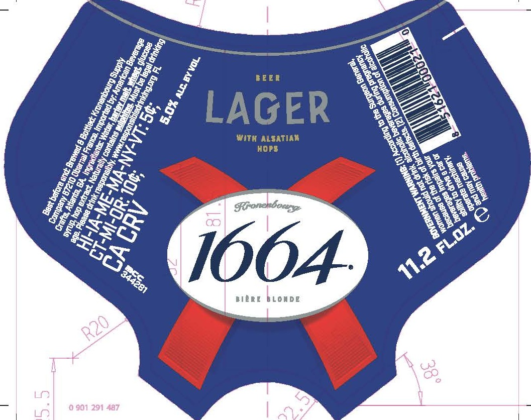 Kronenbourg 1664 label