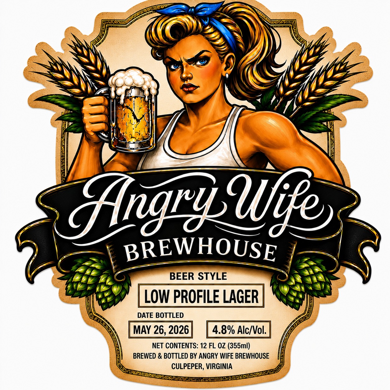Low Profile Lager label