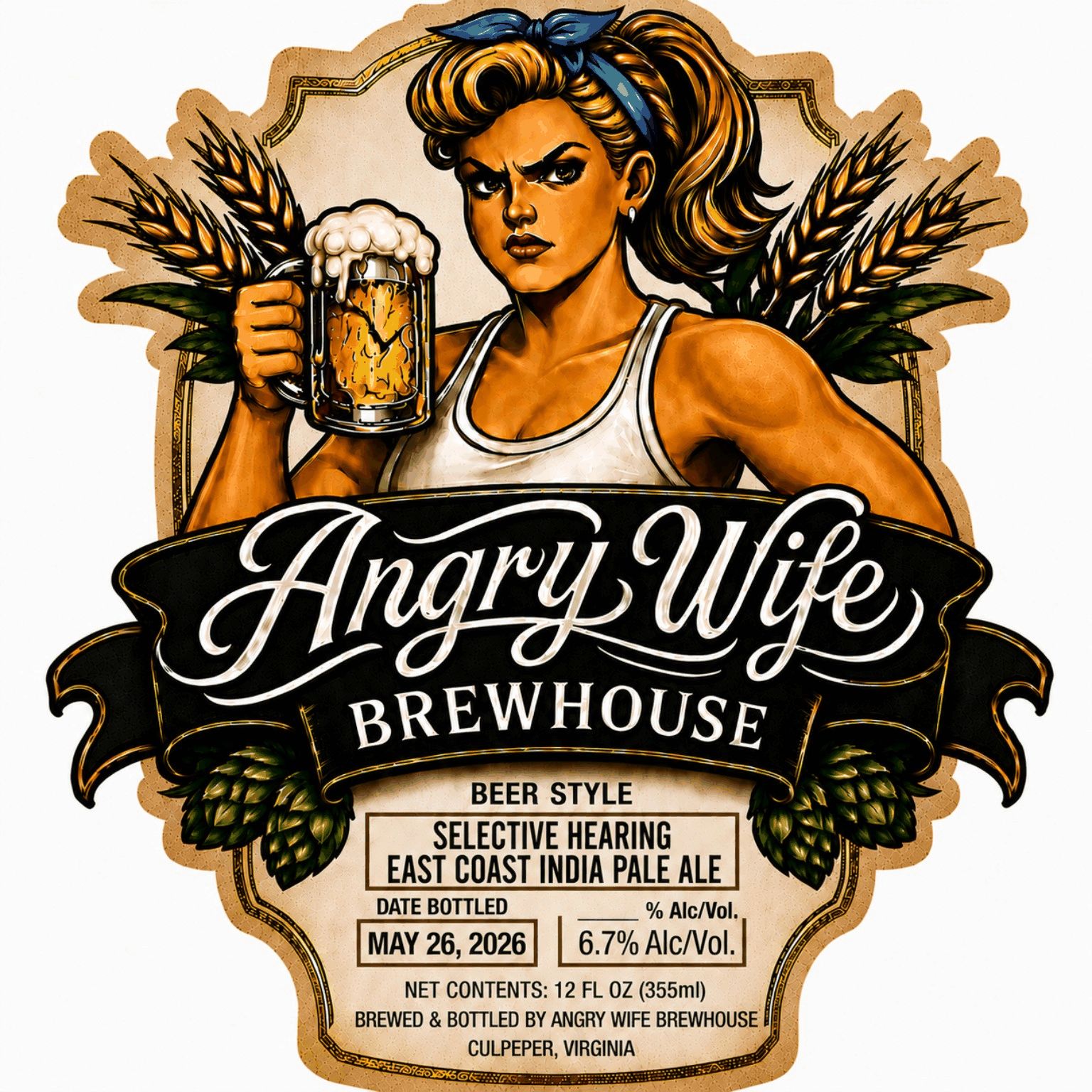 Selective Hearing East Coast India Pale Ale label