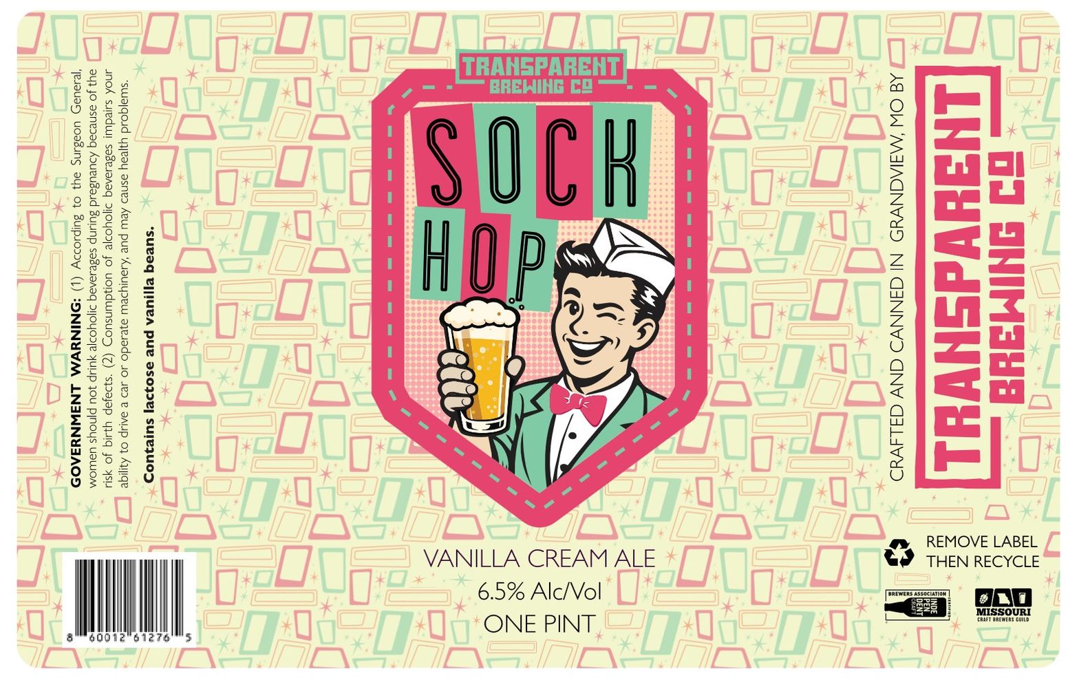 Sock Hop Vanilla Cream Ale label