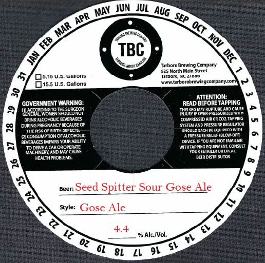 Seed Spitter Sour Gose Ale label