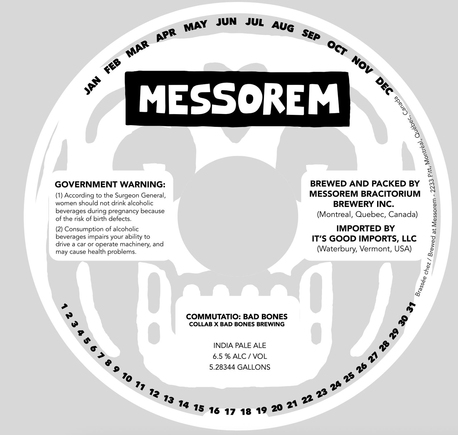 Commutatio: Bad Bones Collab x Bad Bones Brewing label
