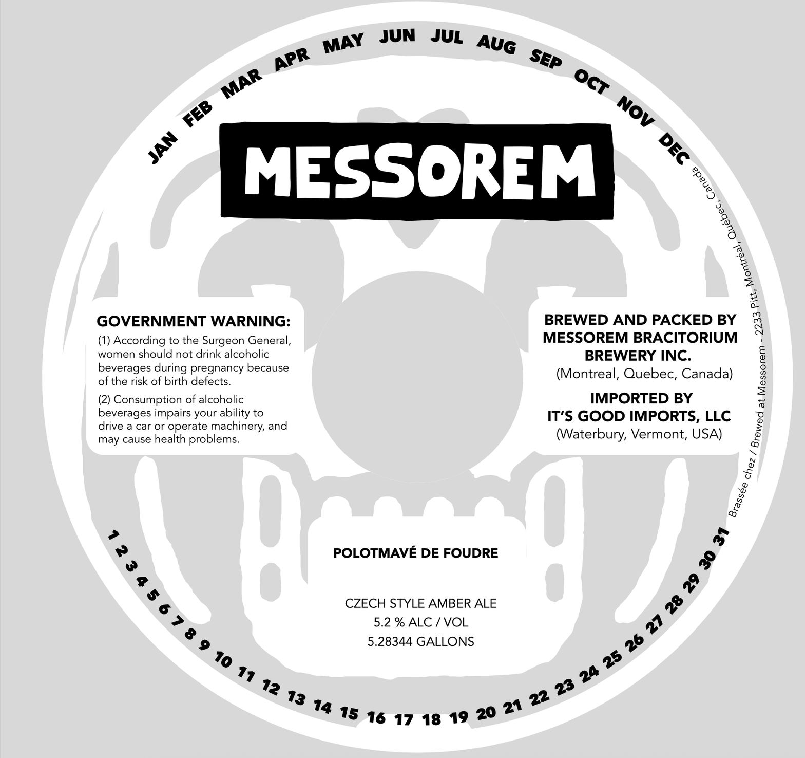 Polotmavé de Foudre label