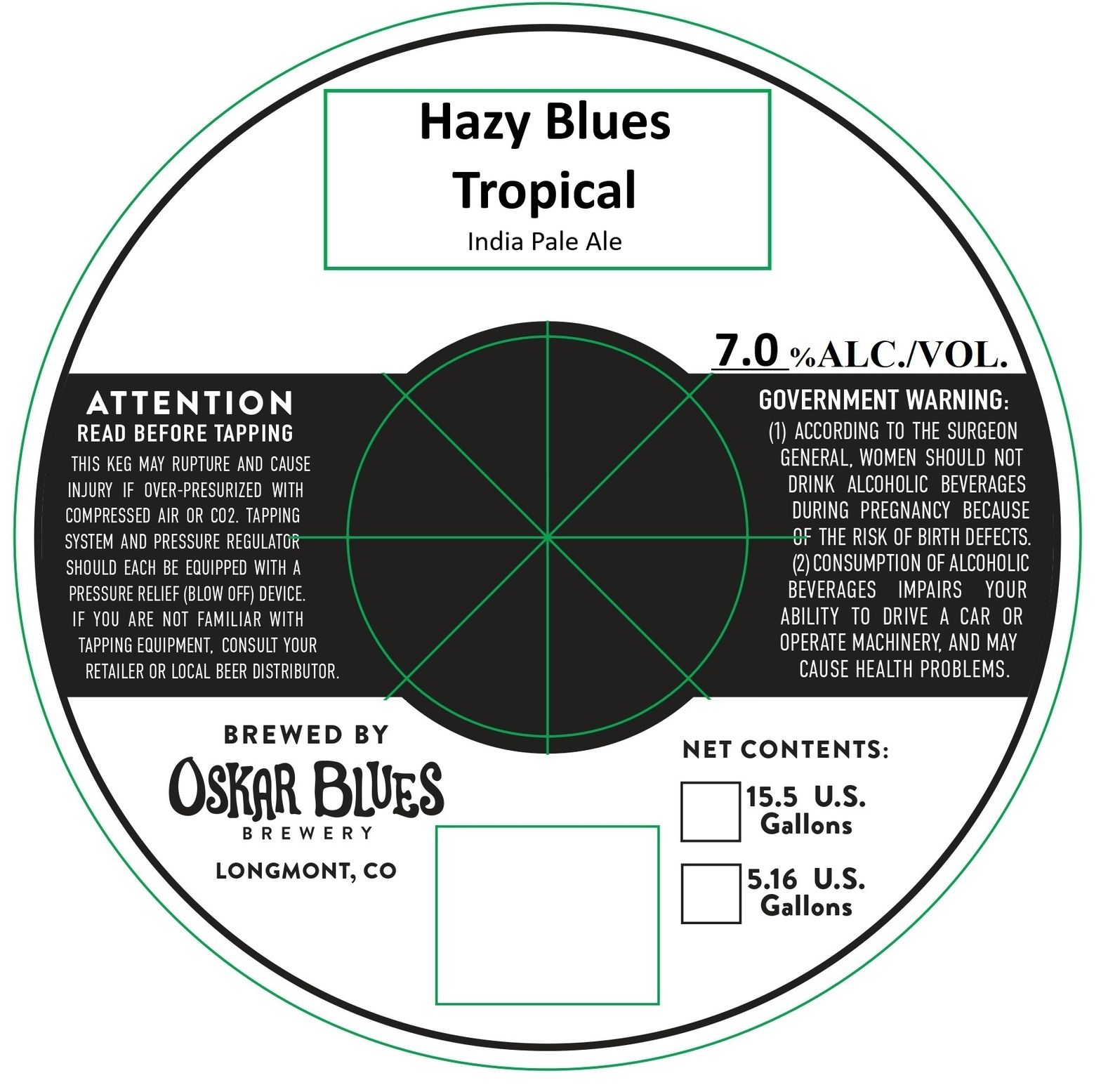 Hazy Blues Tropical label