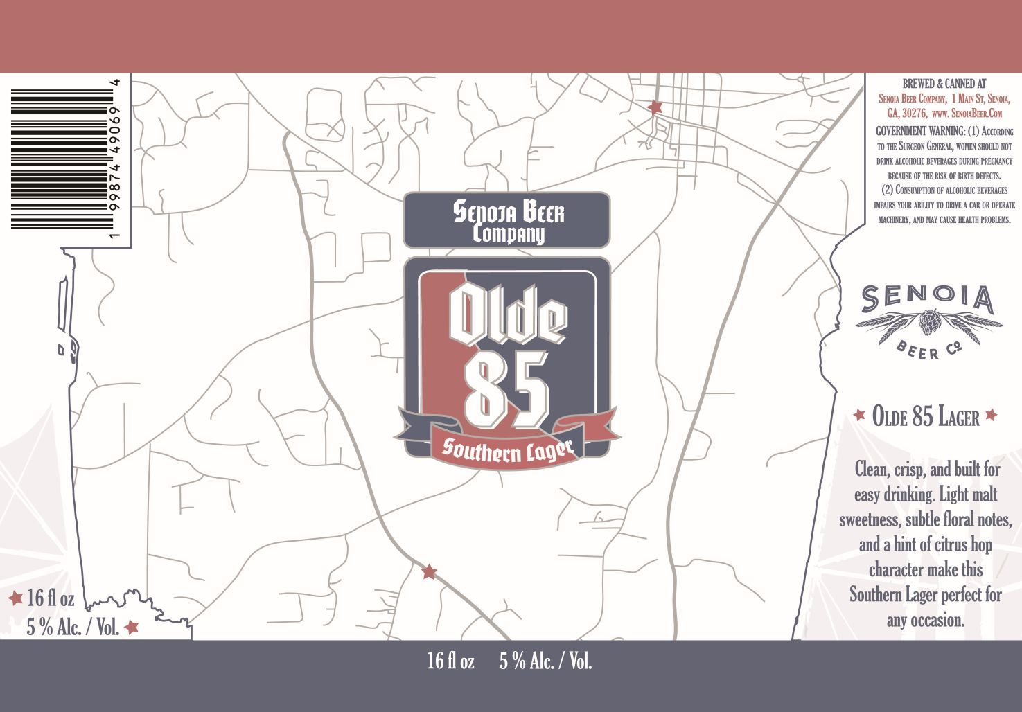 Olde 85 Southern Lager label