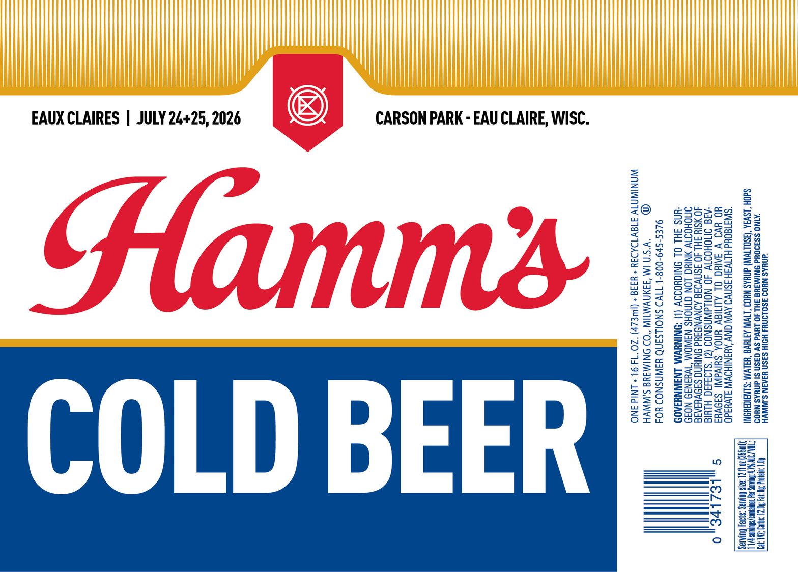 Hamm's Cold Beer label