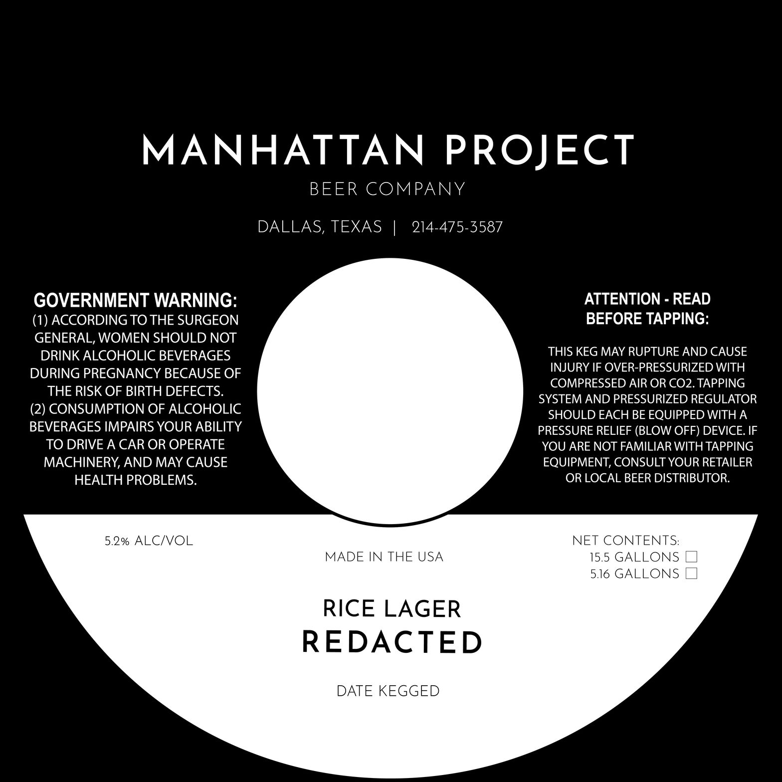Redacted label