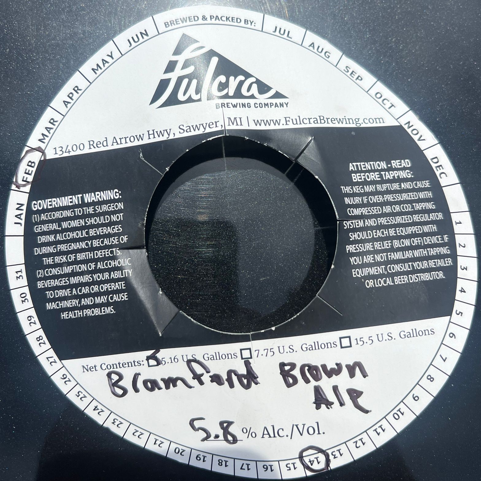 Bramford Brown Ale label