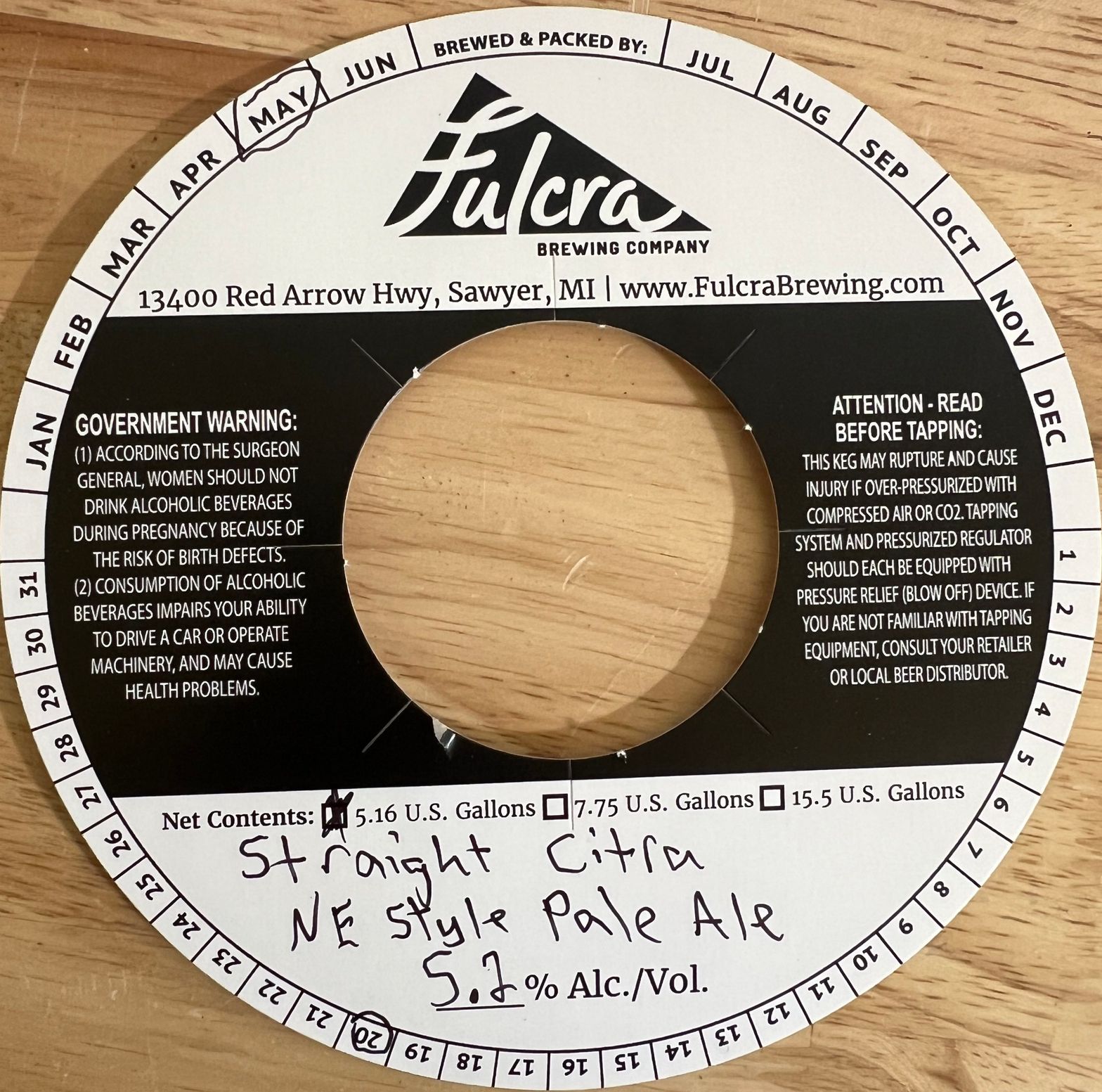 Straight Citra NE Style Pale Ale label
