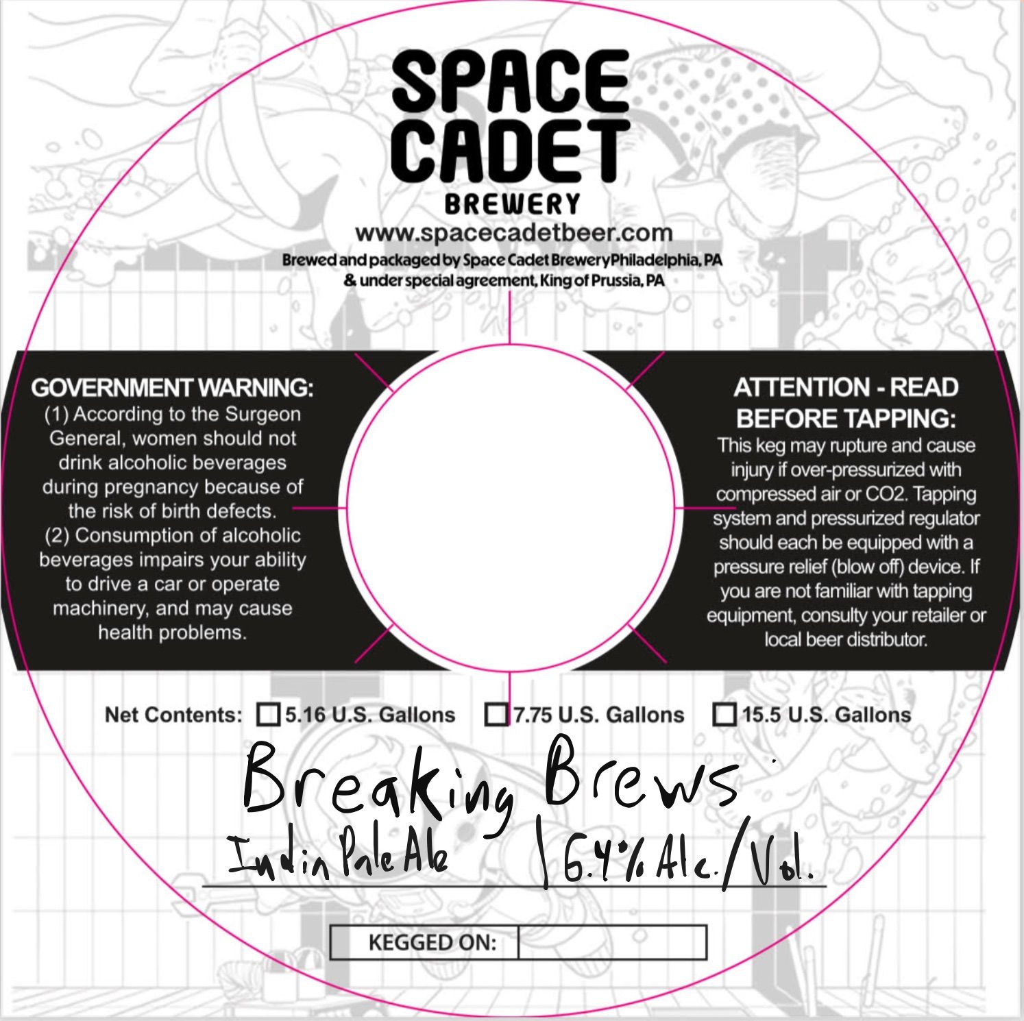 Breaking Brews label