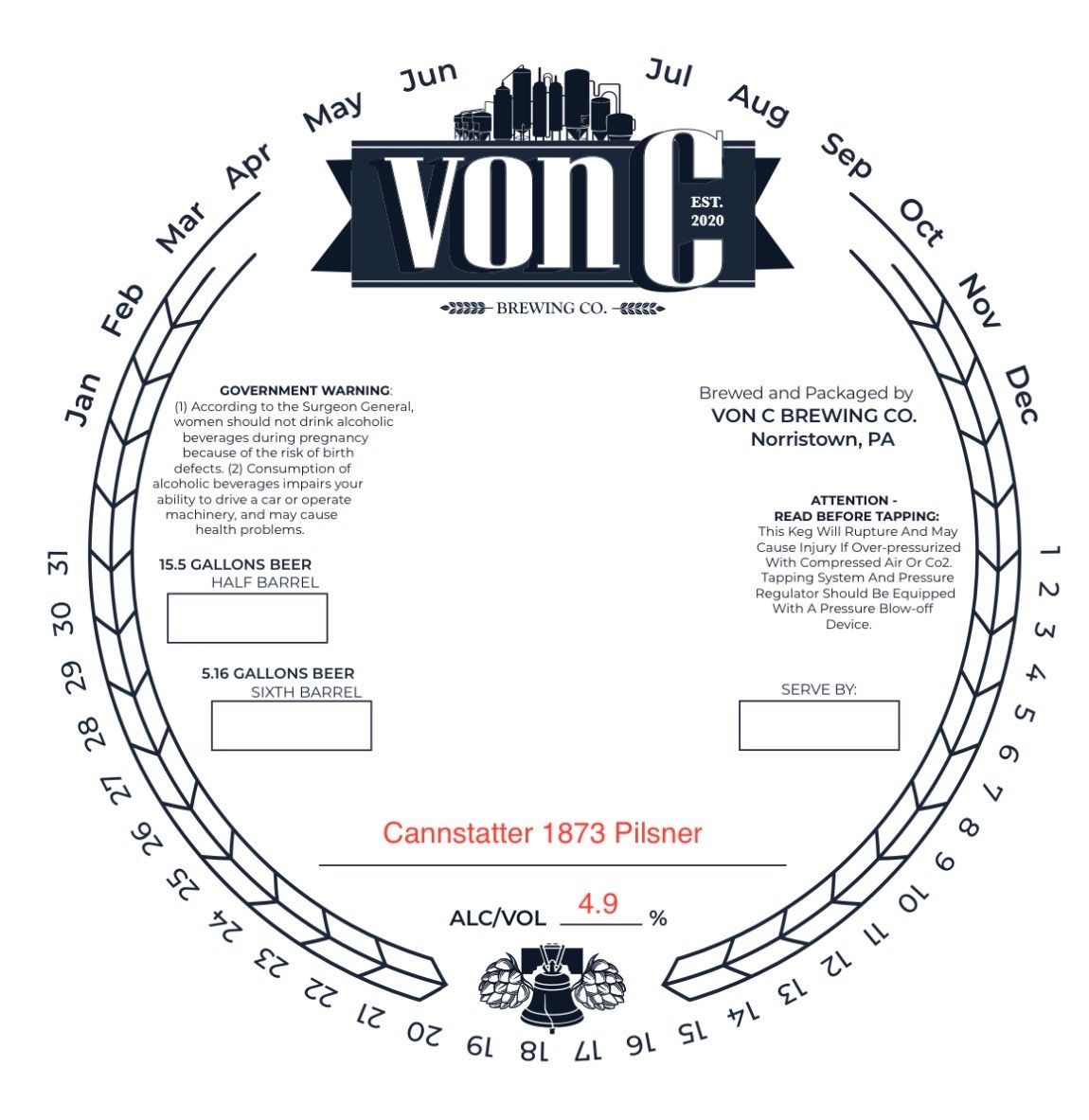 CANNSTATTER 1873 PILSNER label