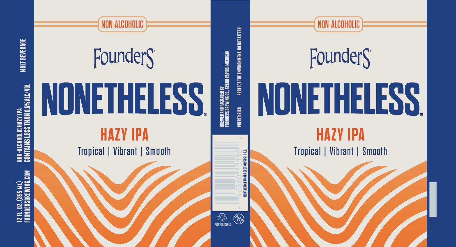 Nonetheless Hazy IPA label