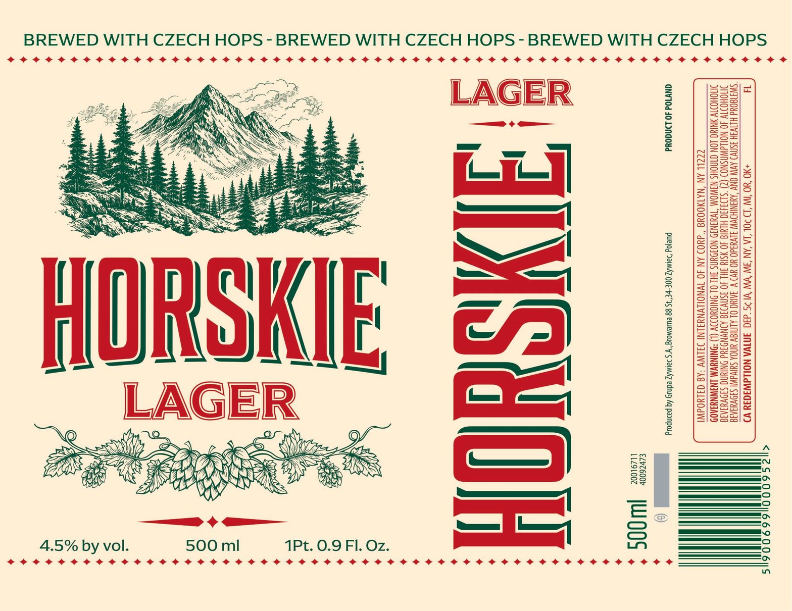 Horskie Lager label