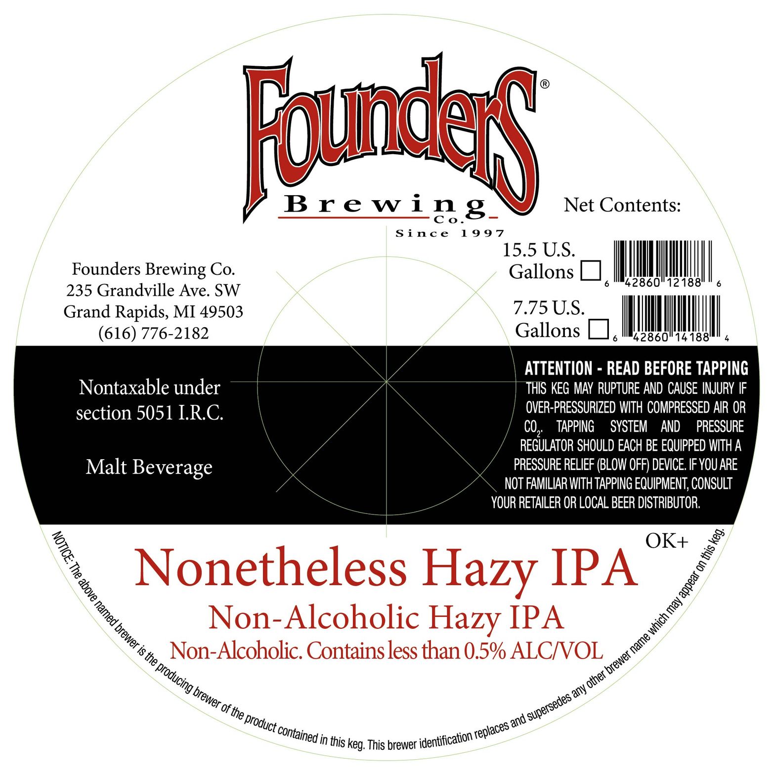 Nonetheless Hazy IPA label