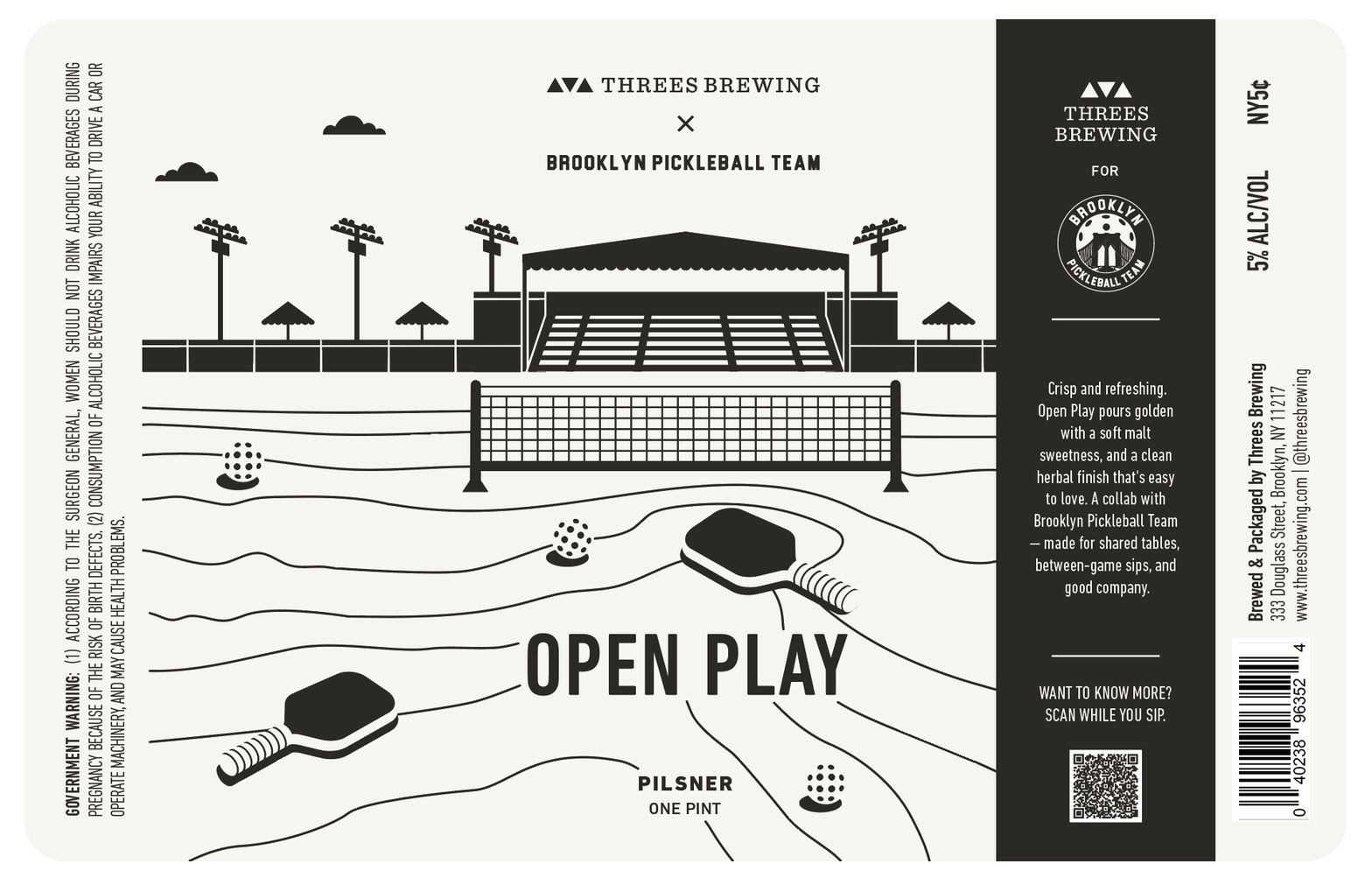 Open Play Pilsner label