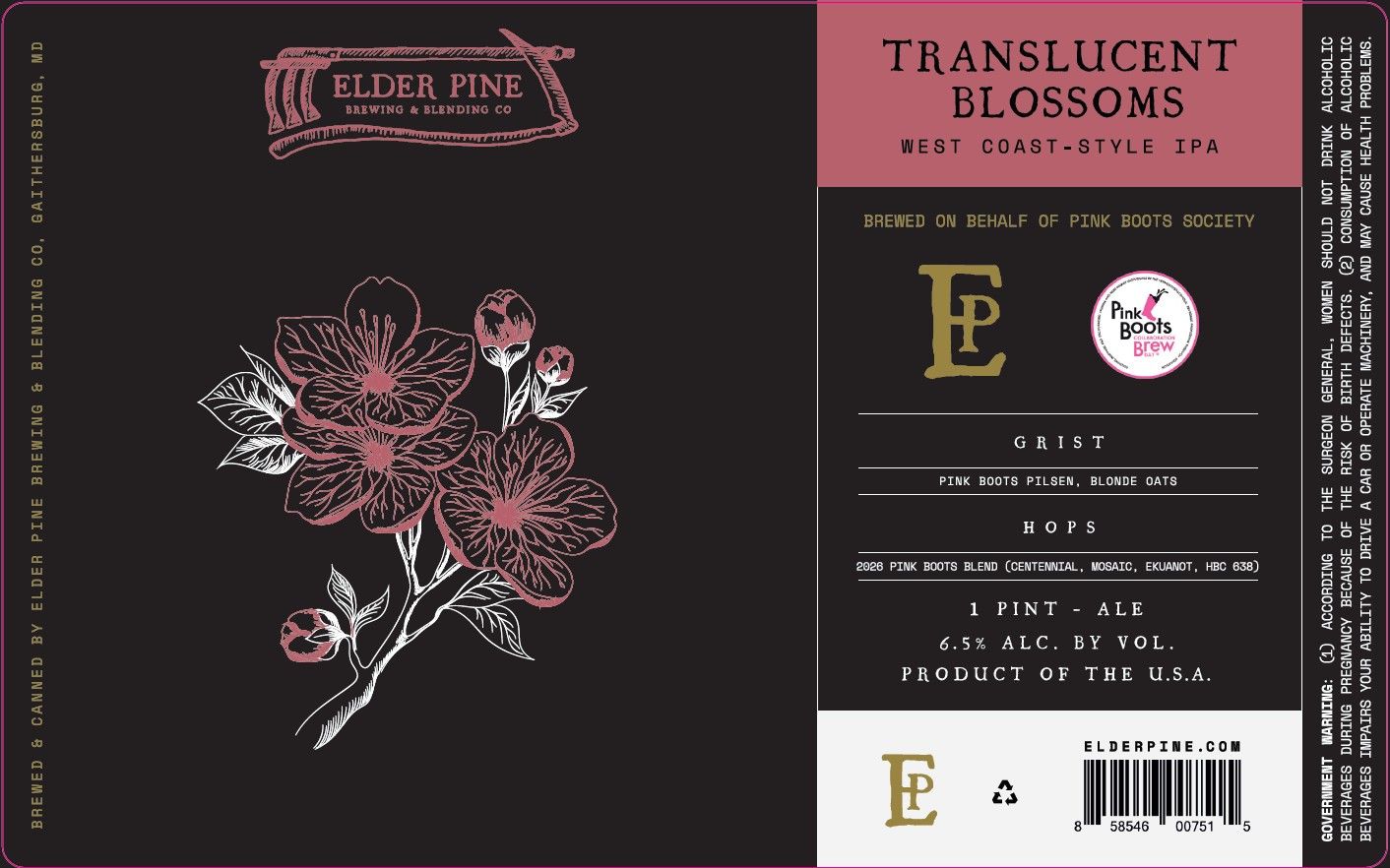 Translucent Blossoms label