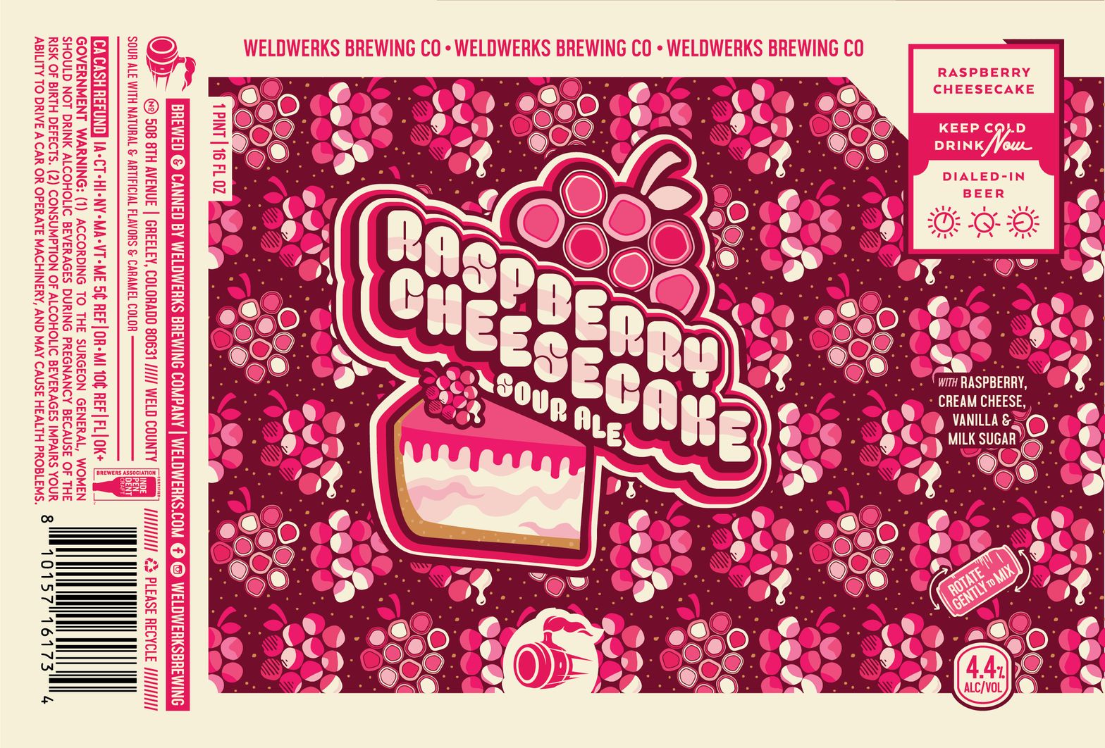 Raspberry Cheesecake label