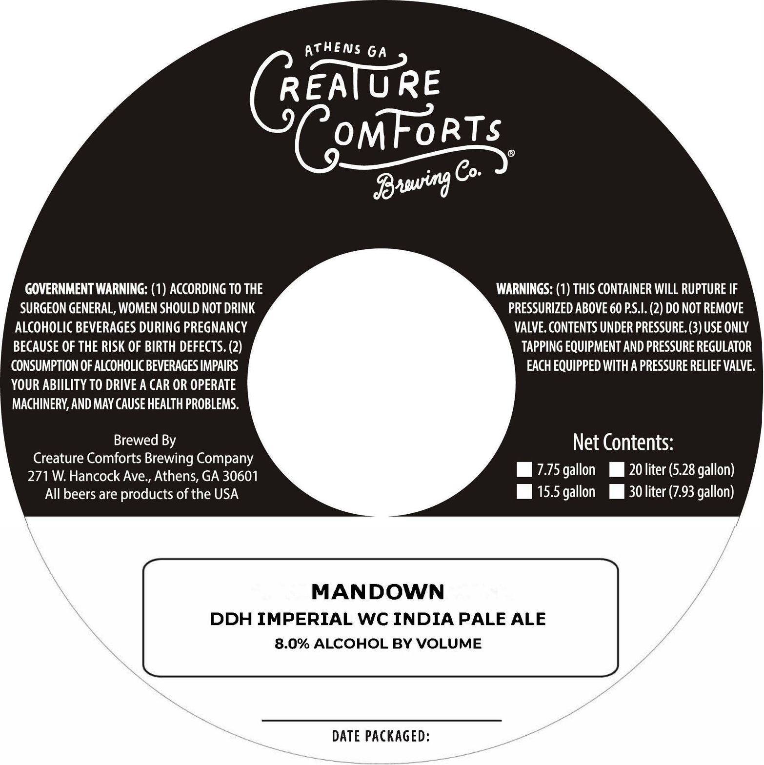 Mandown label