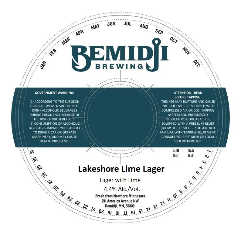 Lakeshore Lime Lager label