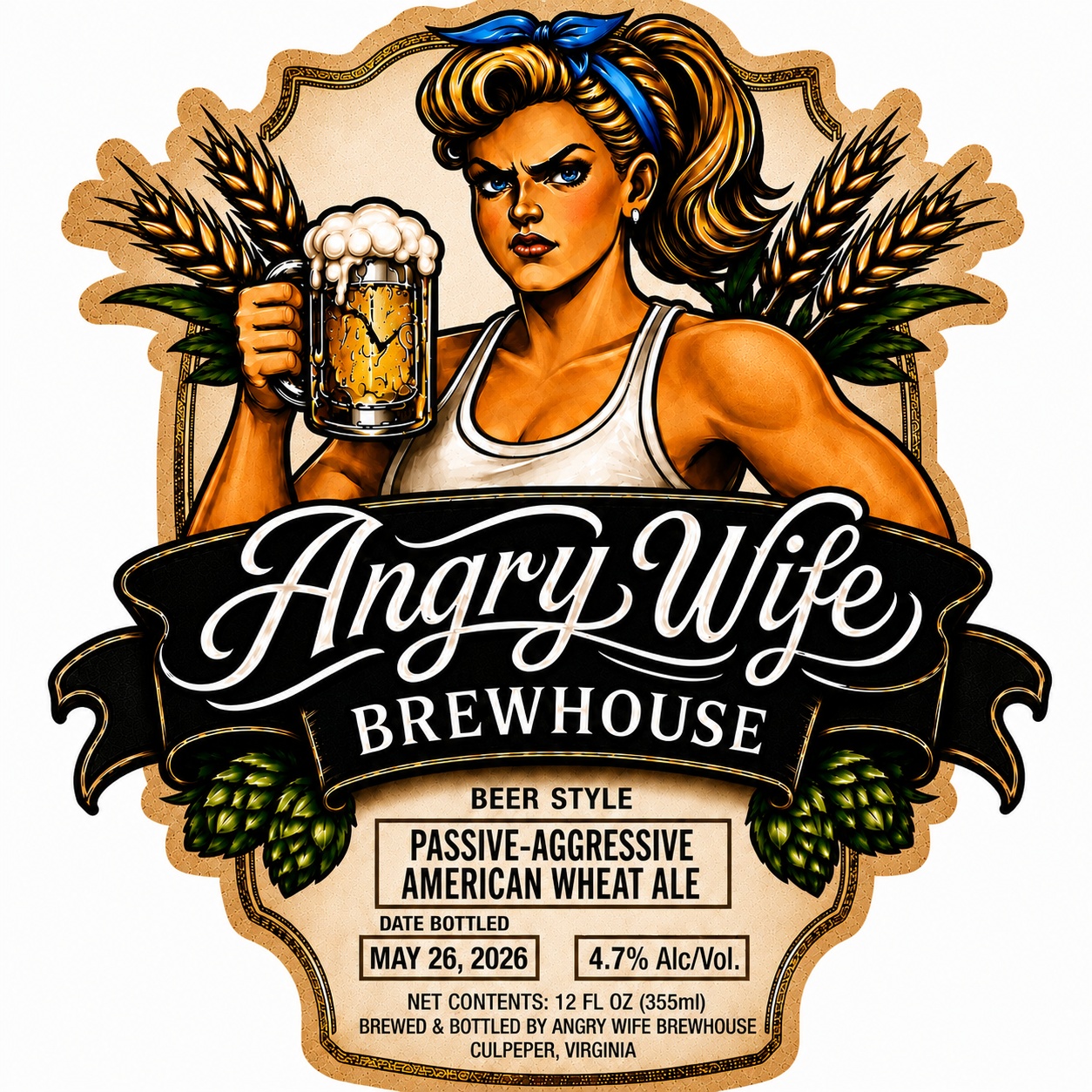 Passive-Aggressive American Wheat Ale label