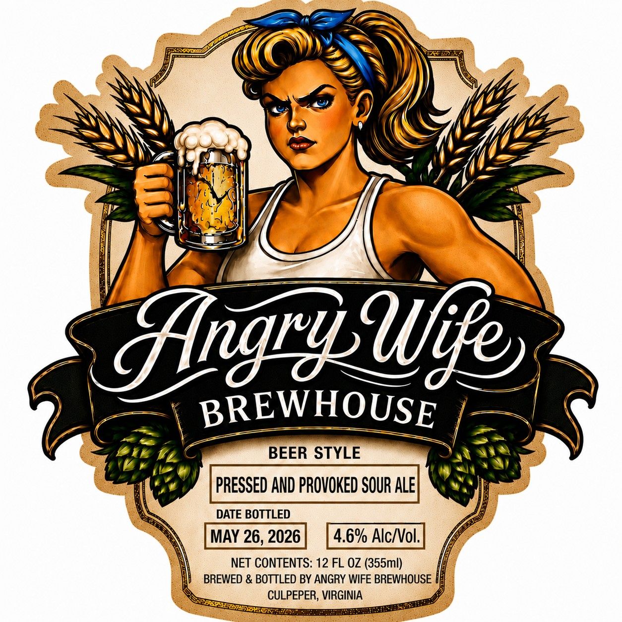 Pressed and Provoked Sour Ale label