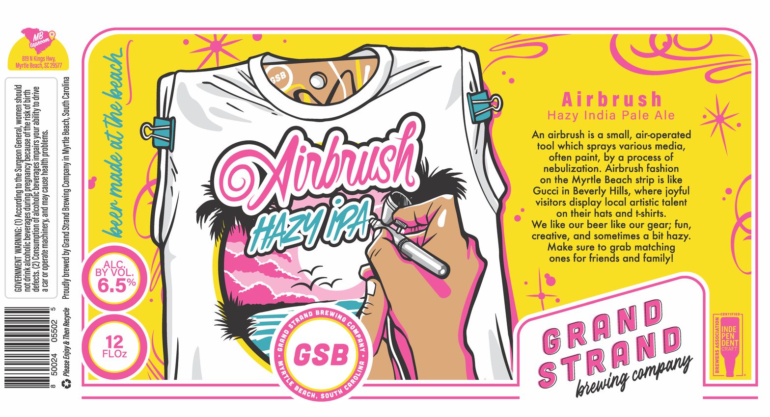 Airbrush Hazy IPA label