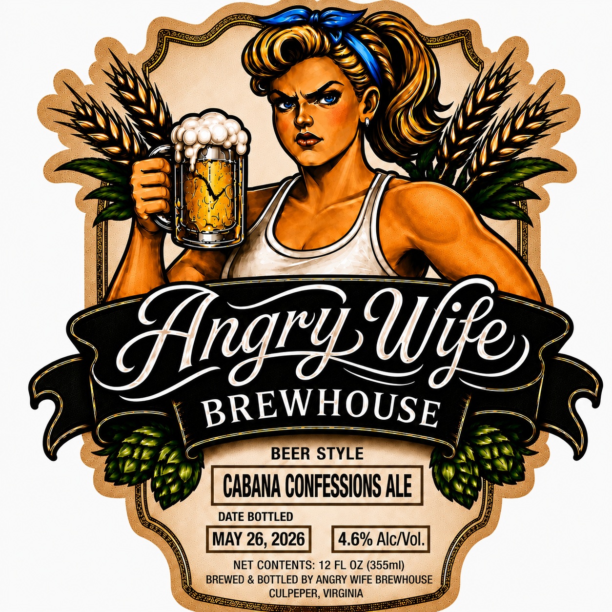 Cabana Confessions Ale label