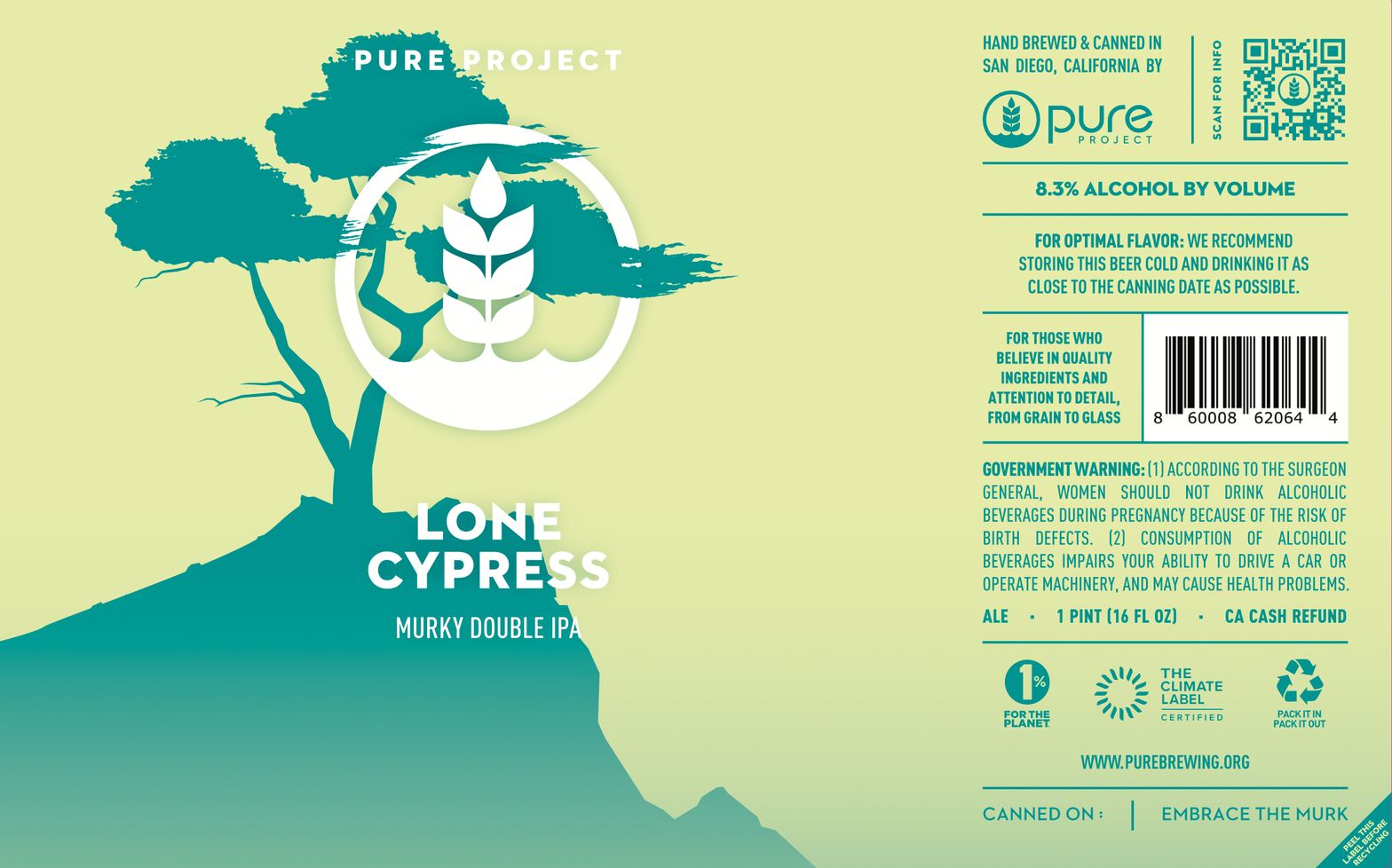 Lone Cypress label