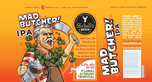 Mad Butcher! IPA label
