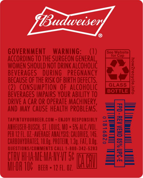 Budweiser label