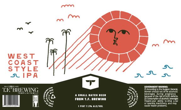 West Coast Style IPA label