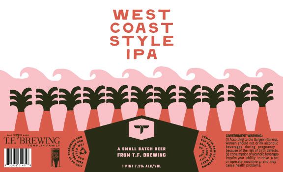 West Coast Style IPA label